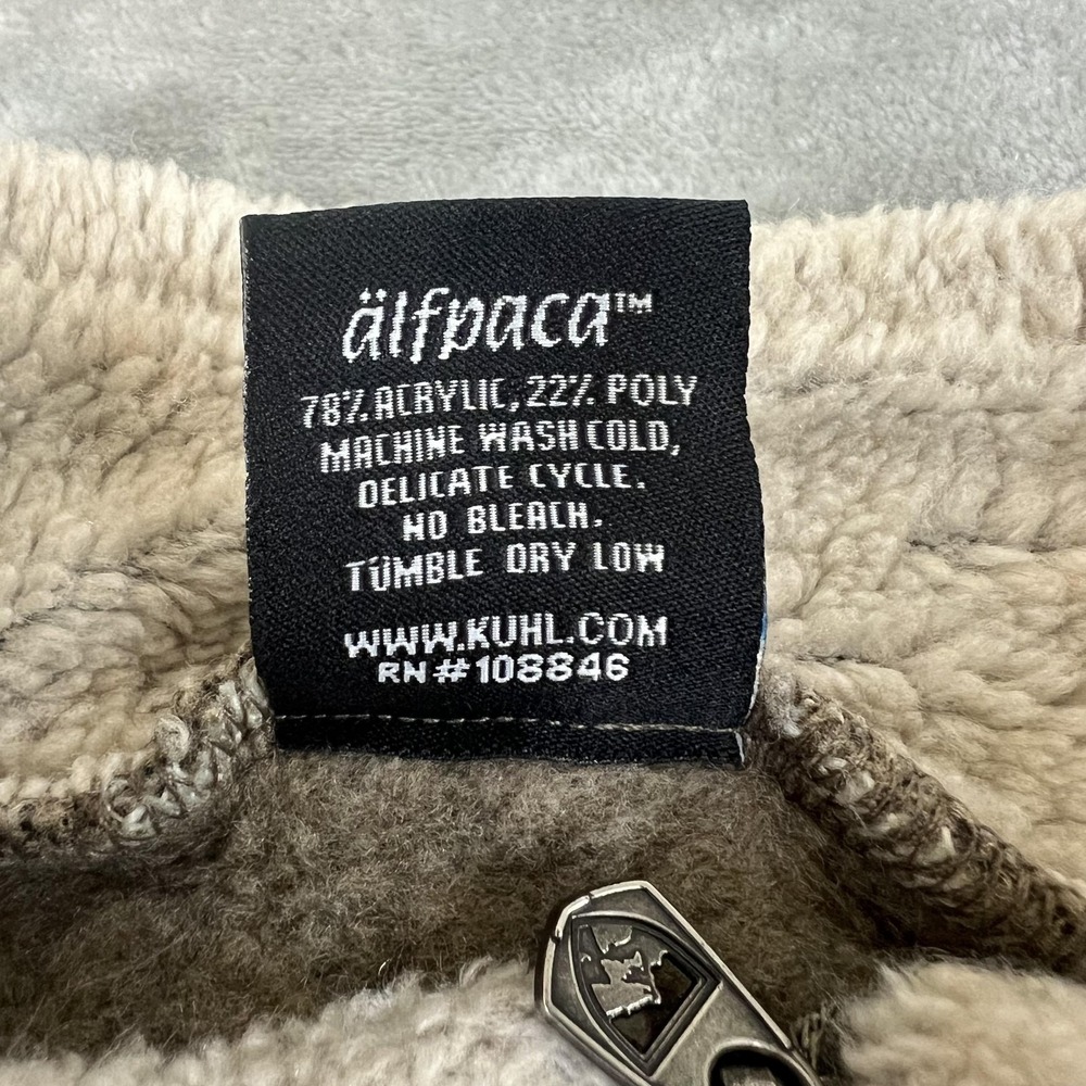 Kuhl Sweater Mens Large Brown Alfpaca Fleece 1/4 Zip Outdoor Hiking Pullover - Picture 12 of 12